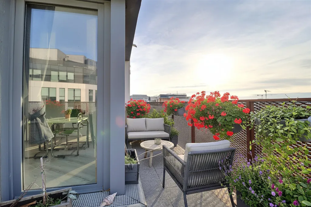Terrasse - Appartement 4 Pièces avec Vue Tour Eiffel à Saint-Denis