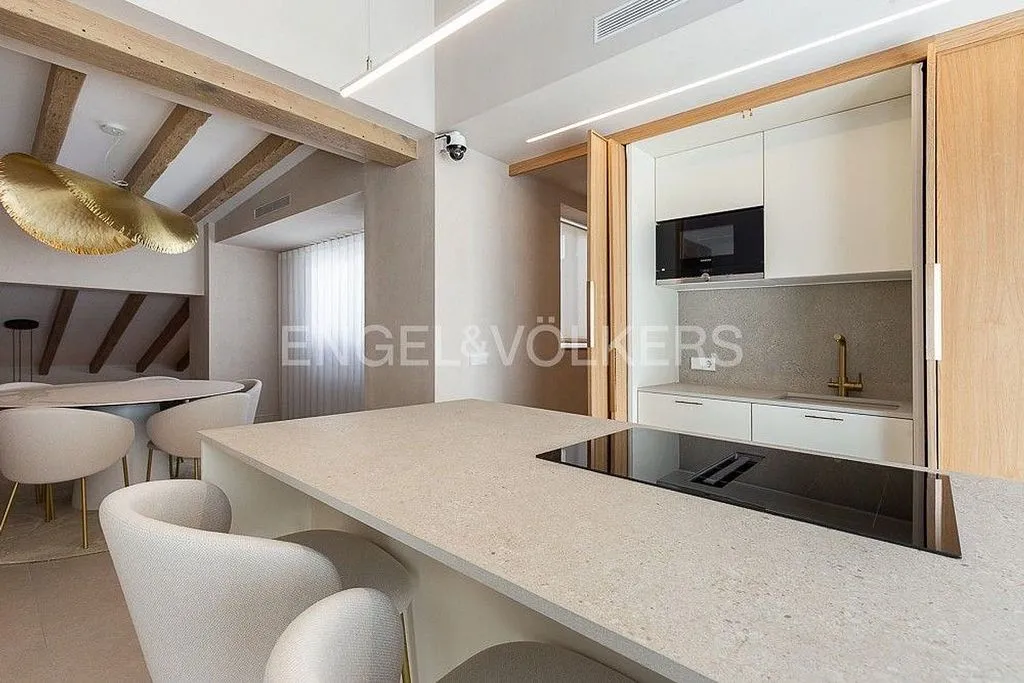 Köök - Renovated Penthouse with Terraza in La Seu