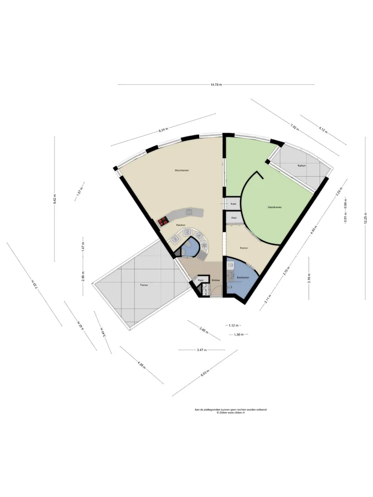 Plan - Penthouse with Maas View in Rotterdam