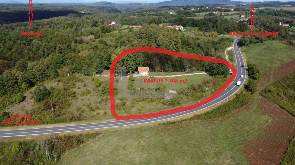 Õhuvaade - Country House with Garden in Veljun, Slunj