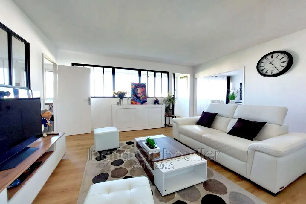 Living Room - Renovated Apartment with Panoramic View in Royan