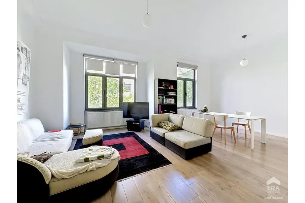 Séjour - Appartement Meublé 2 Chambres dans le Quartier Dansaert à Bruxelles