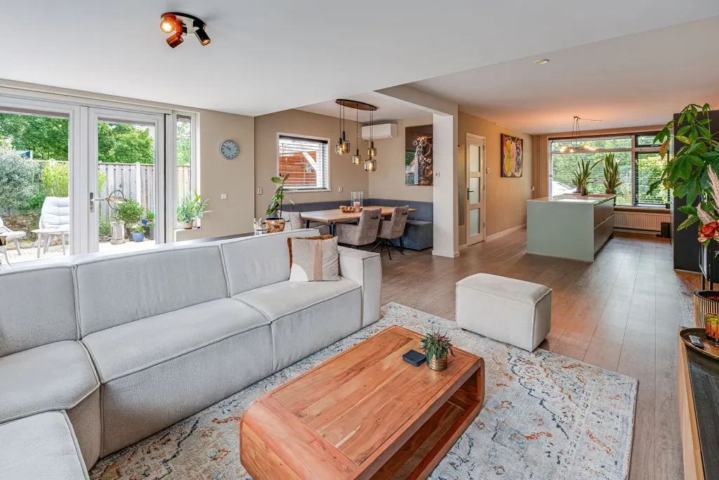 Living Room - Modernised Corner House with Garden in Huizen