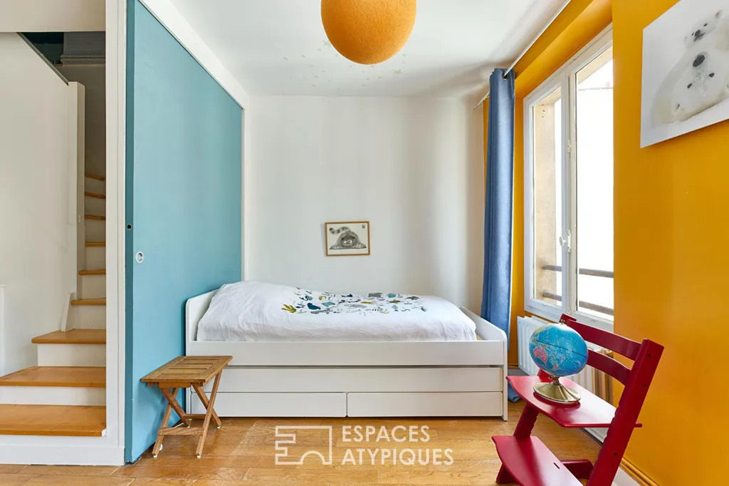 Chambres - Triplex Lumineux en Dernier Étage à Paris