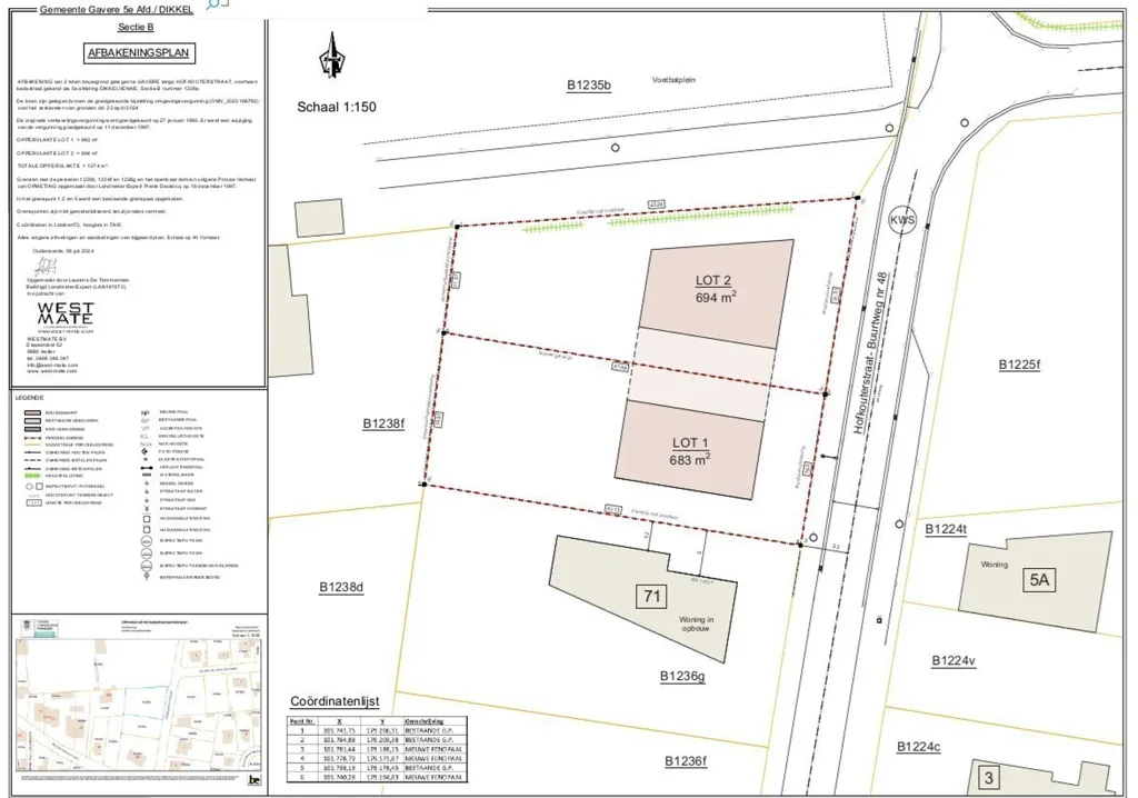 Plan - Maison neuve à ossature ouverte à Dikkelvenne