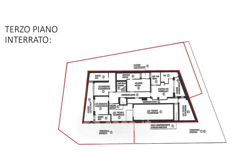 Plan - Modern Villa with Wellness Area in Badia
