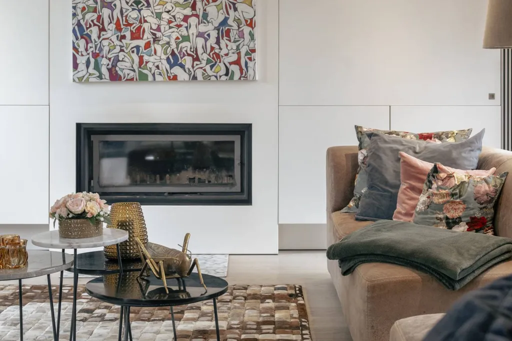 Séjour - Maison Art Déco avec Piscine à Waregem