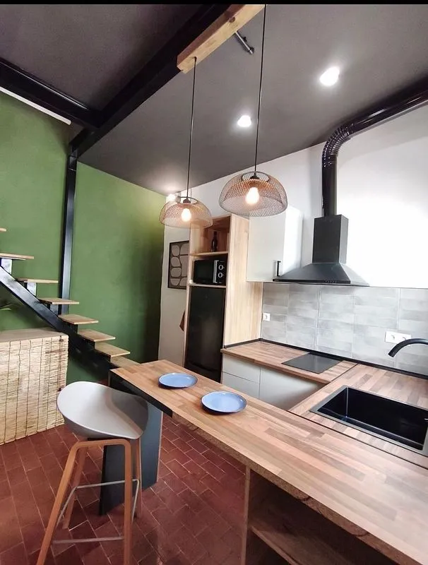 Cuisine - Studio Duplex with Terrace in Sant Joan Bosco