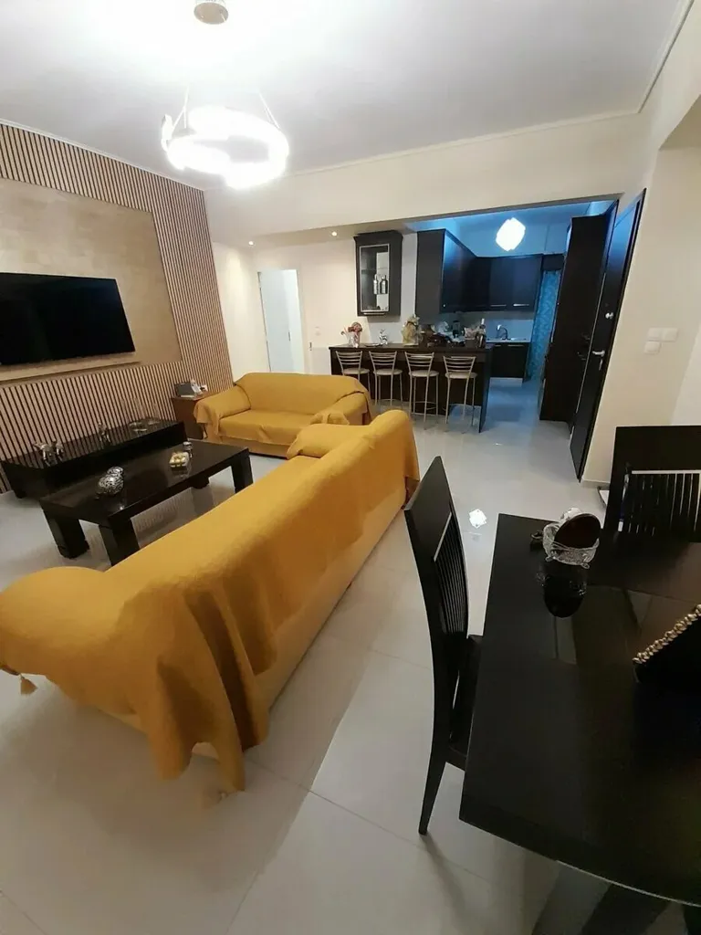 Séjour - Renovated Flat with Balconies in Kallithea