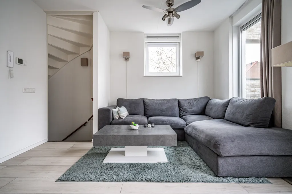 Living Room - Corner Apartment with Extra Mezzanine in Leiden