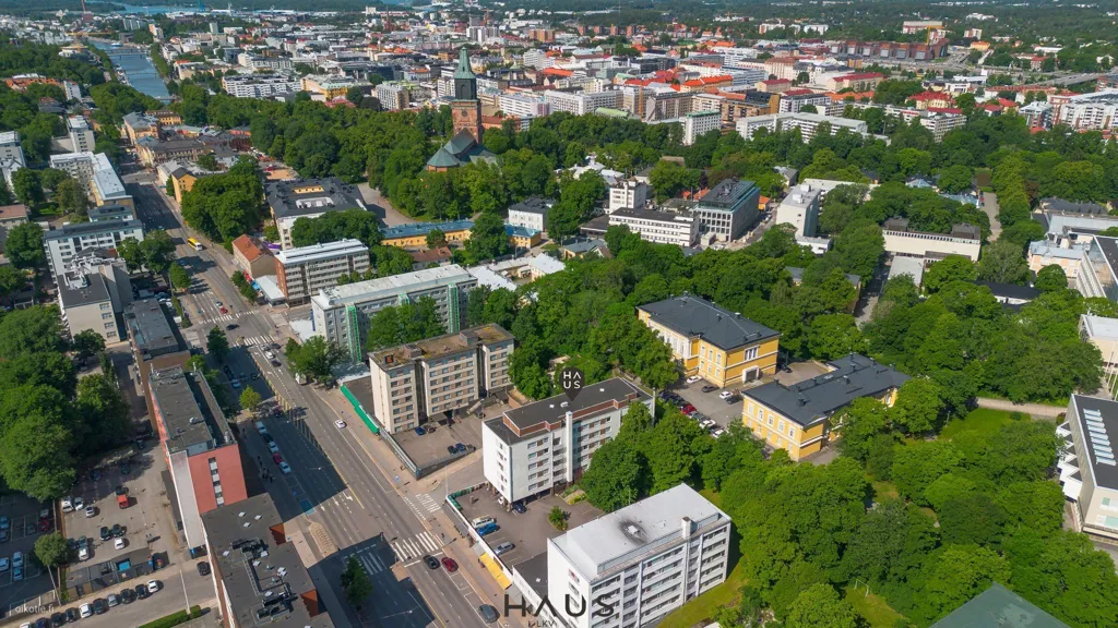 Vue aérienne - Modernised Flat with Balcony in Eastern Centre, Turku