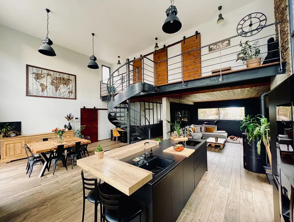 Salle à manger - Villa Contemporaine avec Piscine à Saint-Maurice de Lignon