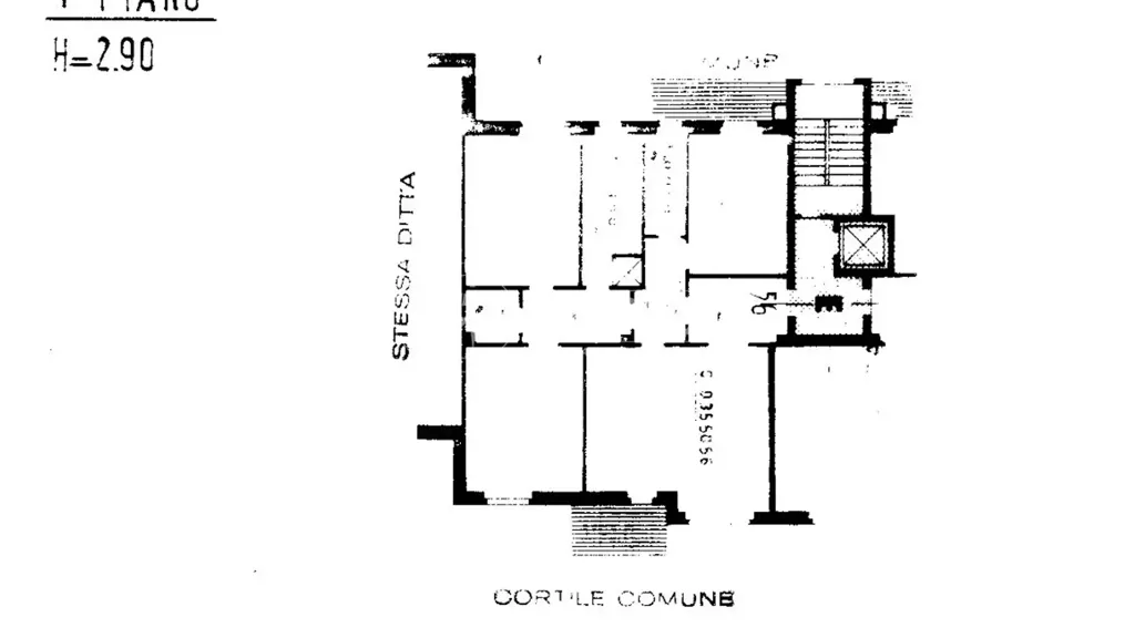 Plan - Trilocale with Condominium Playground in Milan