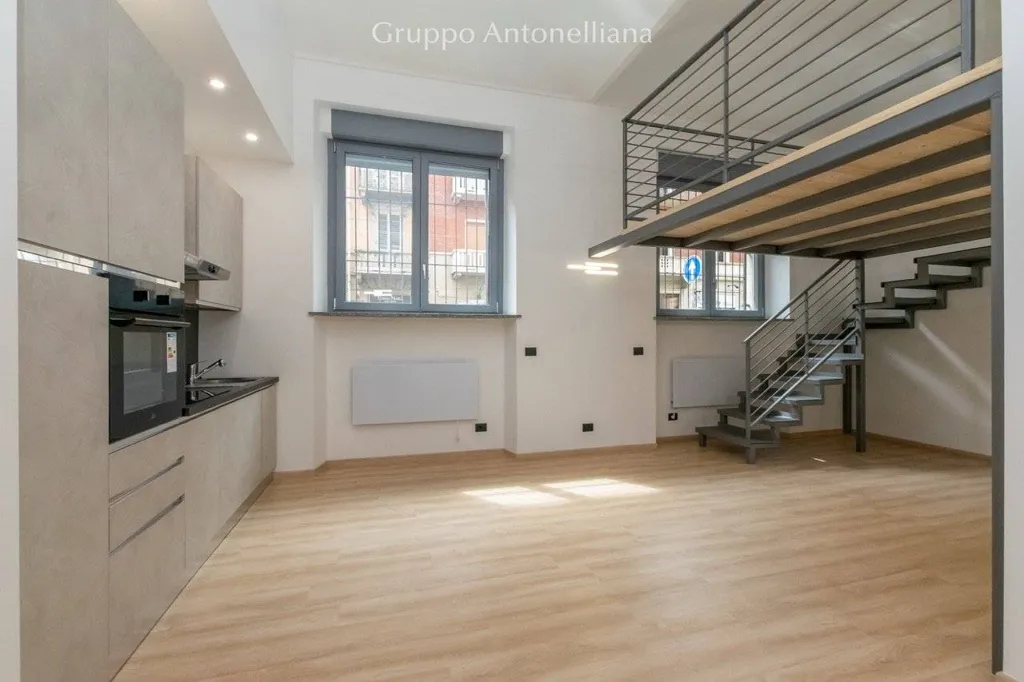 Kitchen - Retrofitted Loft with South-East View in Torino