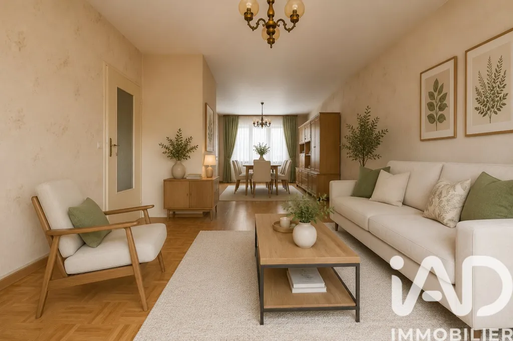 Séjour - Maison Mitoyenne avec Terrasse dans Environnement Calme