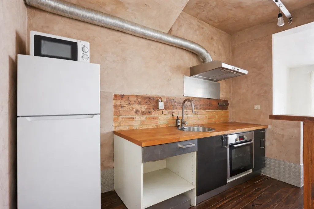 Kitchen - Duplex Apartment with Garden View in Cour Saint Emilion