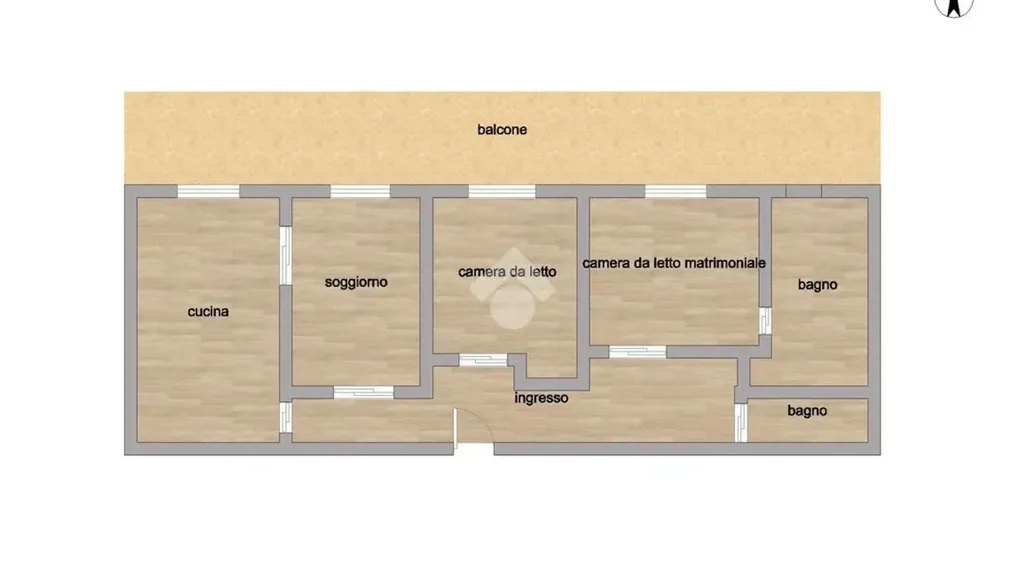 Plan - Spacious Apartment with Balcony in Naples