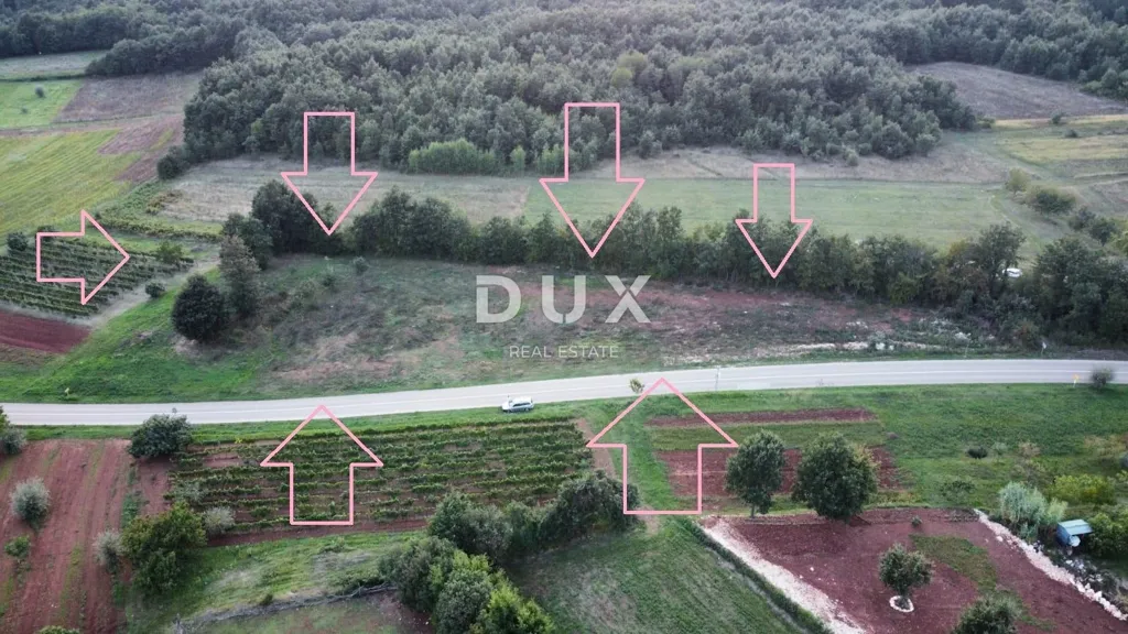 Aerial - Building Plot with Sea View in Barban, Istra