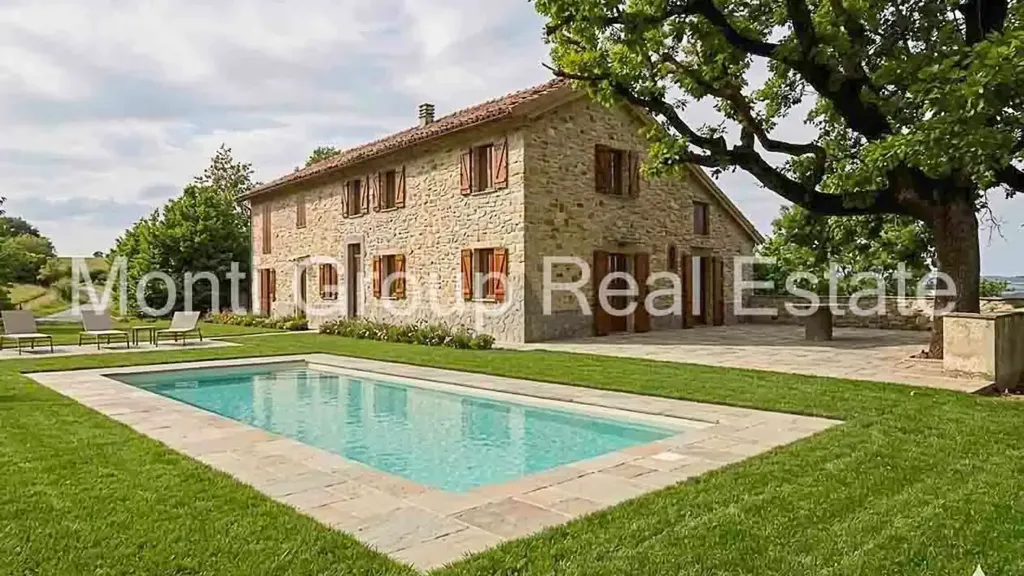 Piscine - Rustic Farmhouse with Vineyard View in Strevi
