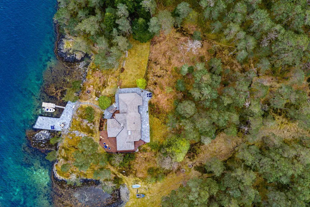 Vue aérienne - Holiday Cottage with Marina Spots in Forstrøno