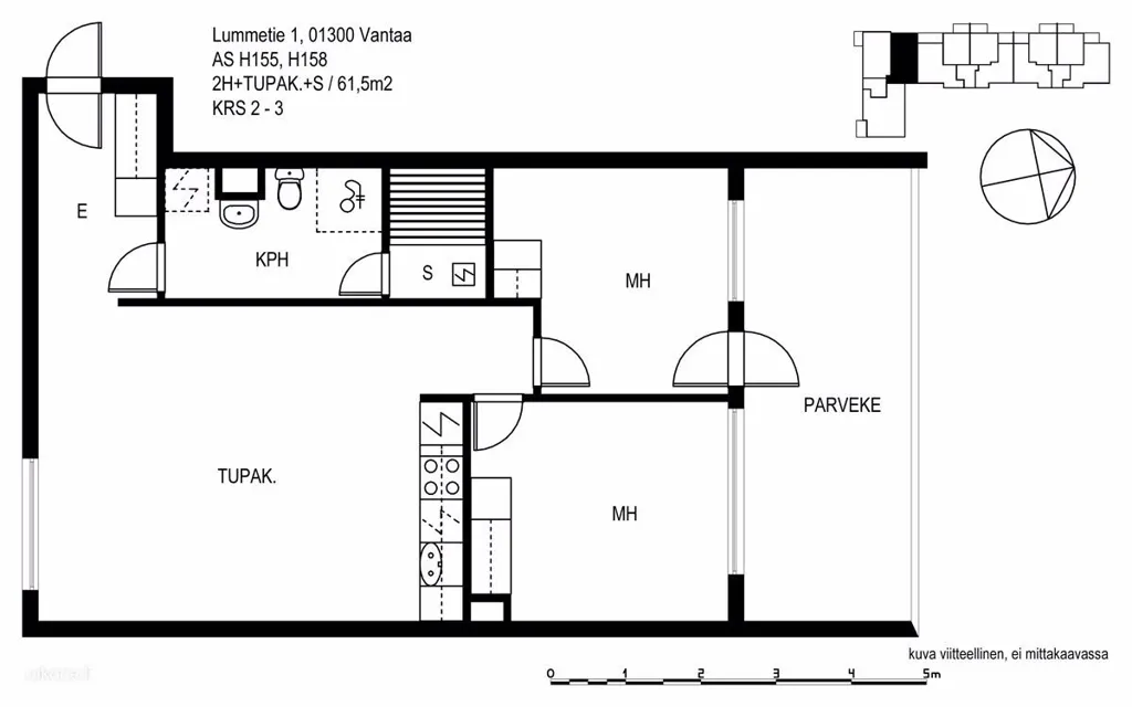 Plaan - Renovated Flat with Sauna in Tikkurila