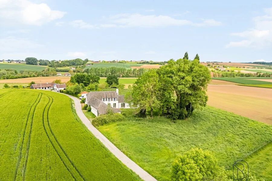 Vue aérienne - Landhuis avec Vue Unique en Zone Agricole
