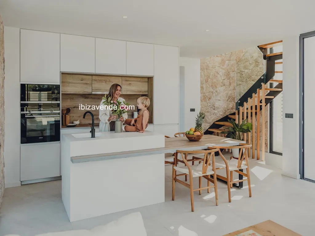Köök - New Villa with Pool in Cala Tarida, Ibiza