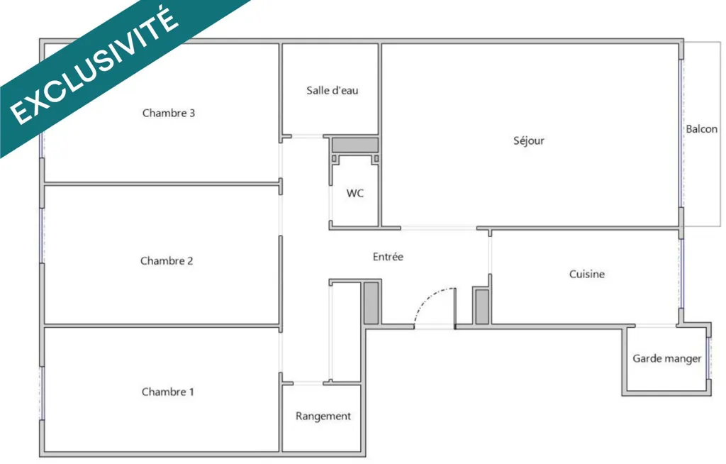 Planimetria - Apartment with Balcony in Champigny-sur-Marne