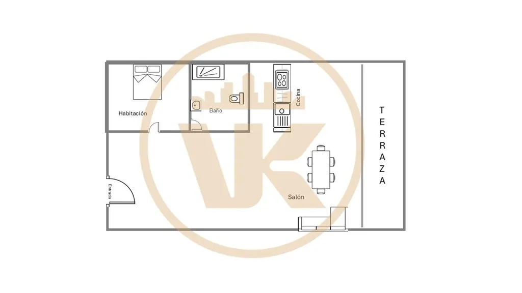 Plaan - One-Bedroom Flat with Pool in Los Cristianos
