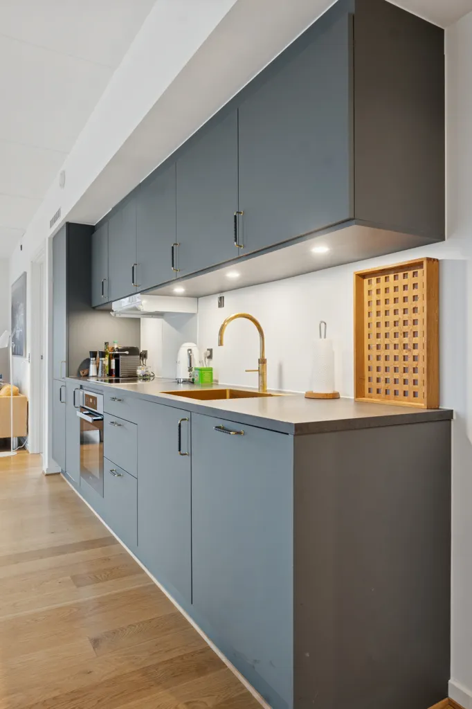 Köök - Modern Apartment with Panoramic Views in Svendborg