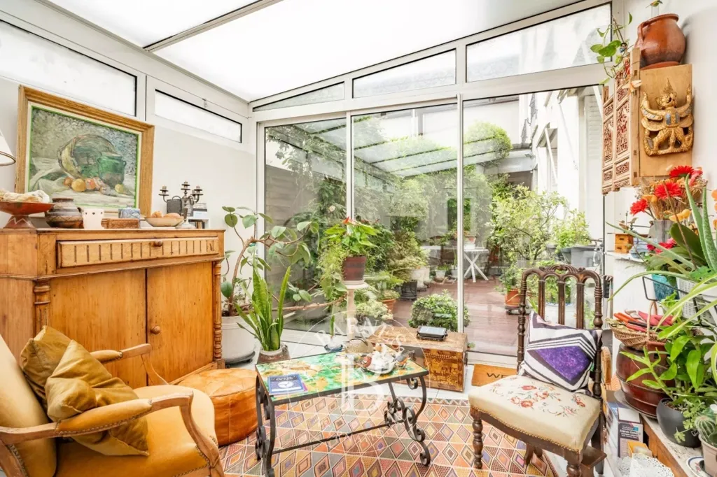 Terrasse - Appartement 4 Pièces avec Cours Arborée à Boulogne