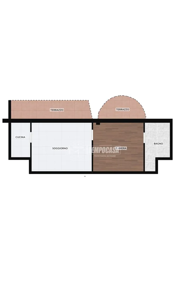 Floor Plan - Rustic 2-Bedroom Flat with Balcony in Ancona