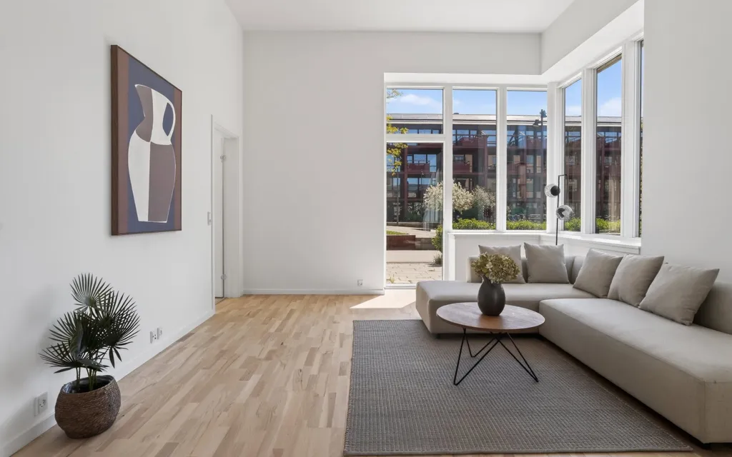 Séjour - Apartment with Garden in Valby