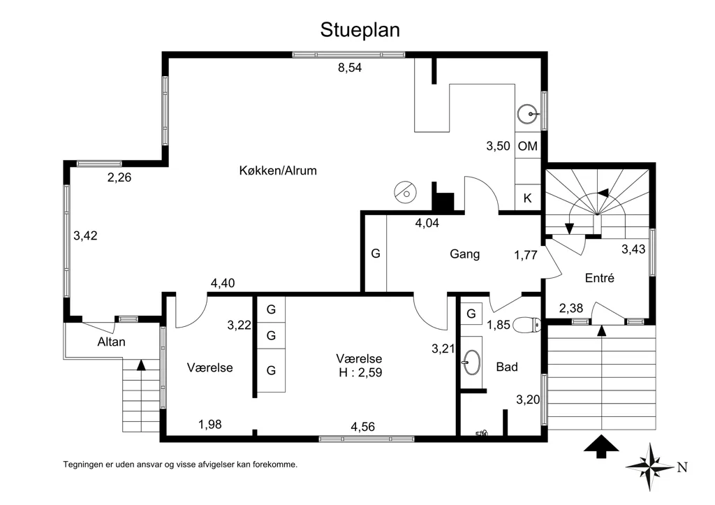 Plan - Charming Villa with Nature View in Aabenraa