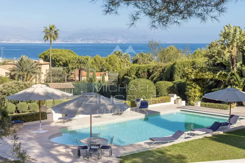 Pool - Villa with Sea View near Cap d'Antibes