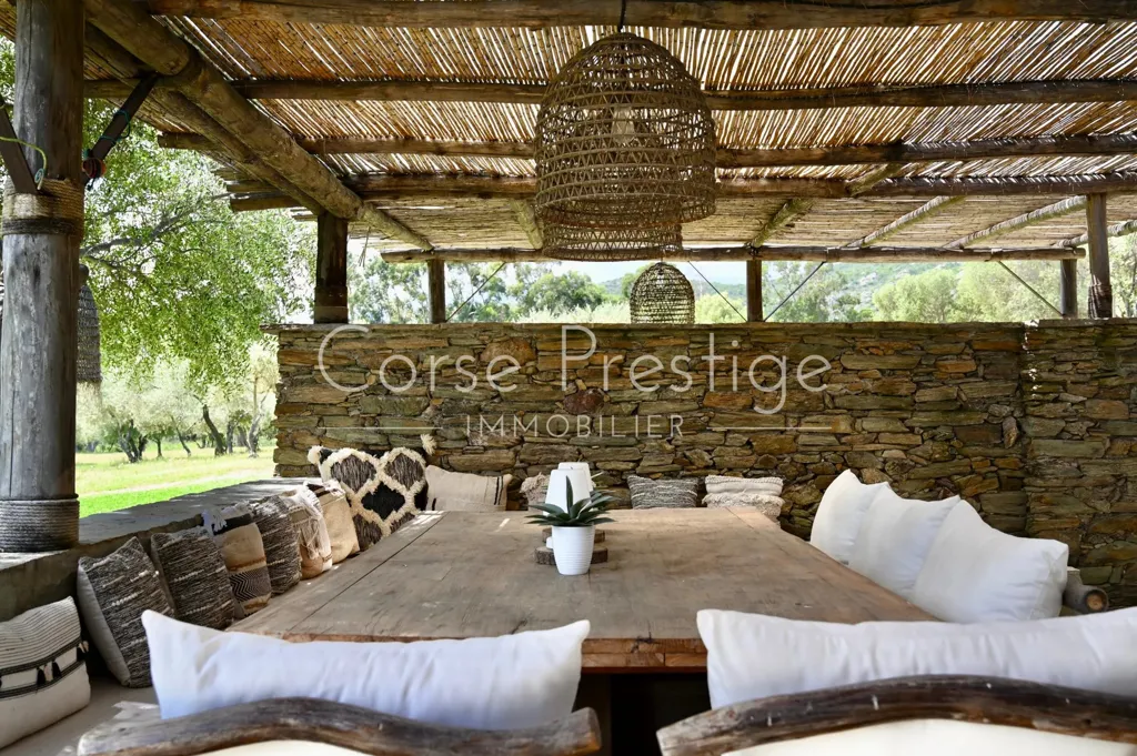 Terrasse - Résidence Privée avec Vue Mer à Saint-Florent, Corse du Nord
