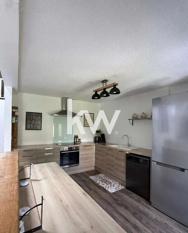 Köök - Duplex Apartment with Terrace in Saint-Etienne