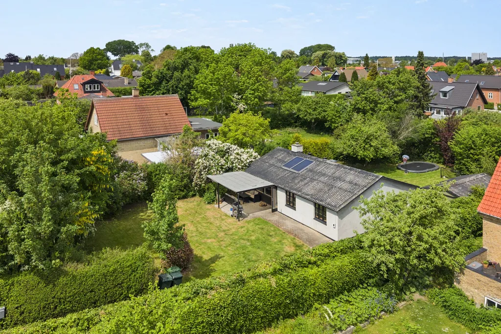 Aerial - Fenced Detached Villa in Bagsværd