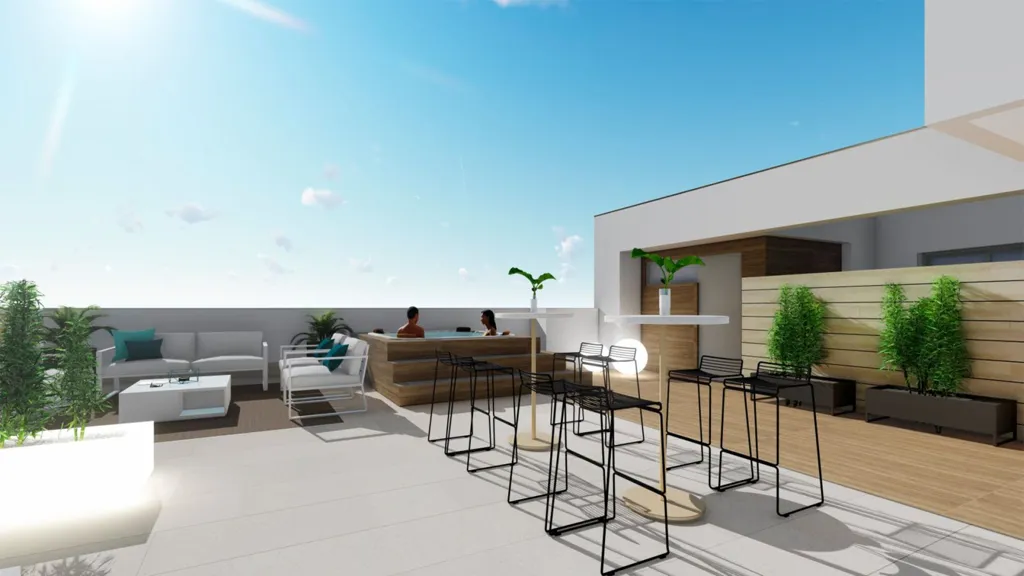 Modern Condo with Rooftop Sauna in Torrevieja
