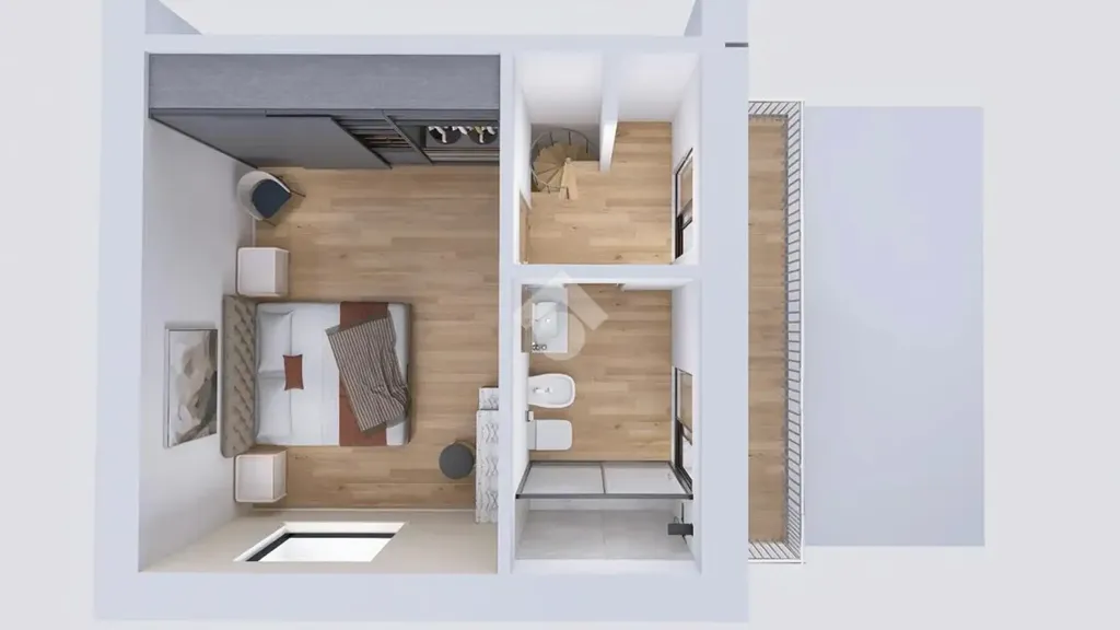 Plan - Armed 2-Bedroom Apartment with Balcony in Atripalda