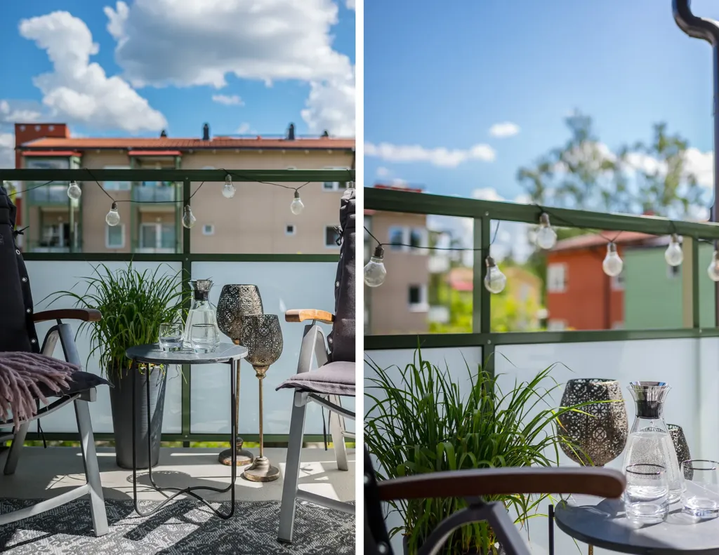 Balcony - Apartment with Garden View in Stockholm