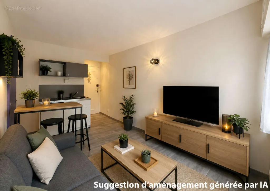 Séjour - Studio Rénové dans le Quartier Foch à Bayonne