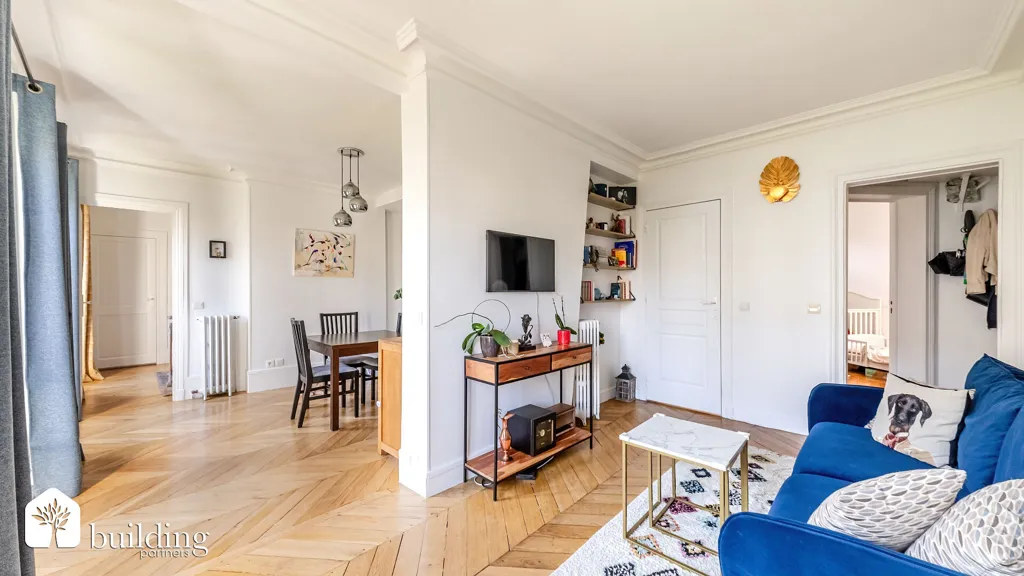 Séjour - Appartement 3 Pièces avec Cave à Levallois-Perret