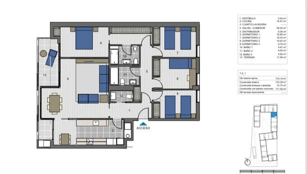 Planimetria - Luxury Apartment with Terrace in Montecarmelo, Madrid