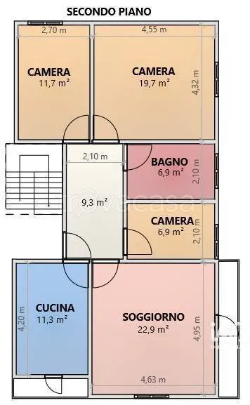 Planimetria - Spacious Apartment with Balcony in Tresignana