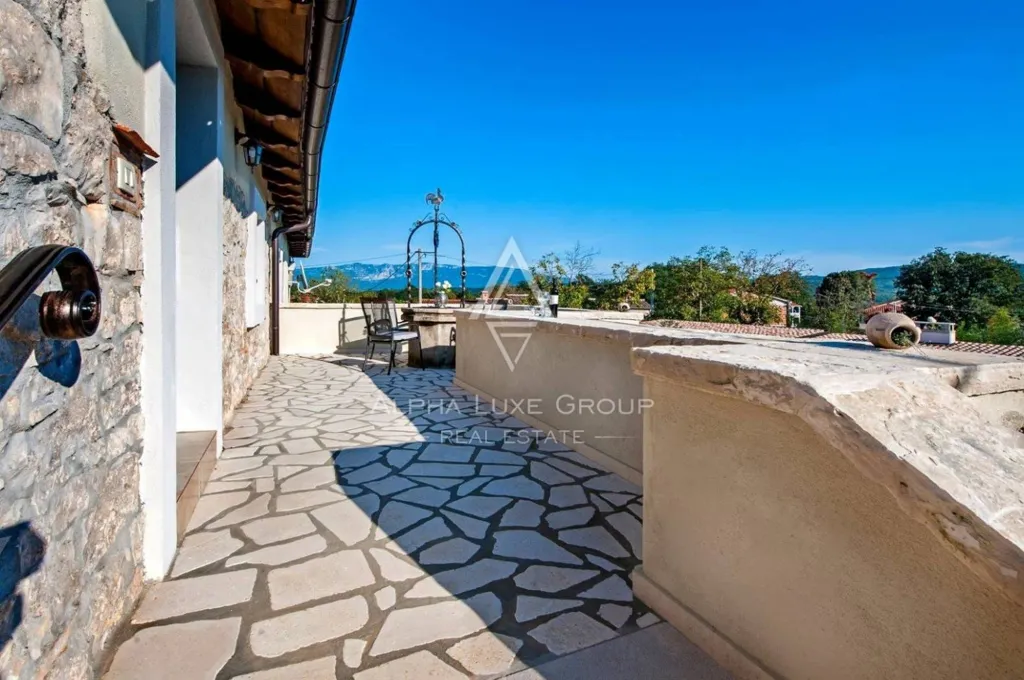 Terrass - Rustic Villa with Private Pool in Pićan