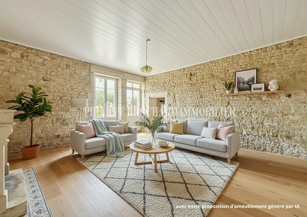 Soggiorno - Charming Stone House with Garden in Péault