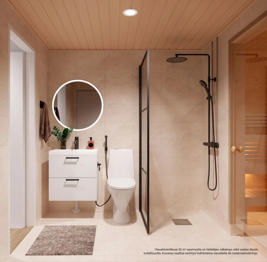 Salles de bain - Modern Apartment with Balcony in Tampere