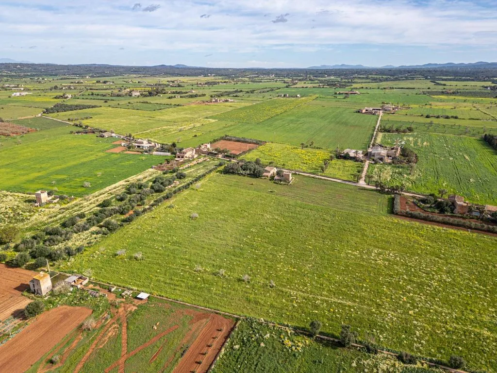 Aerial - Rustic Plot with Traditional Buildings in Campos
