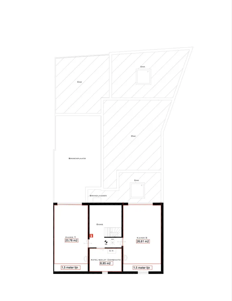 Plan - Student Room in Shared House, Heerlen Centre
